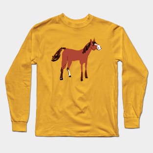 Sorrel white blaze horse #1 Long Sleeve T-Shirt